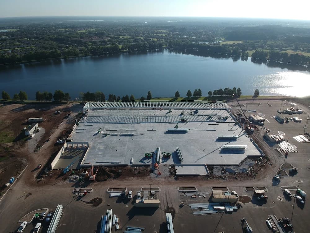 Overhead of costco under construction